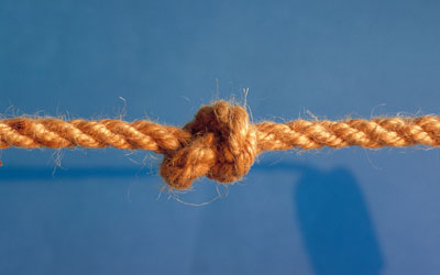 Knoten in Seil